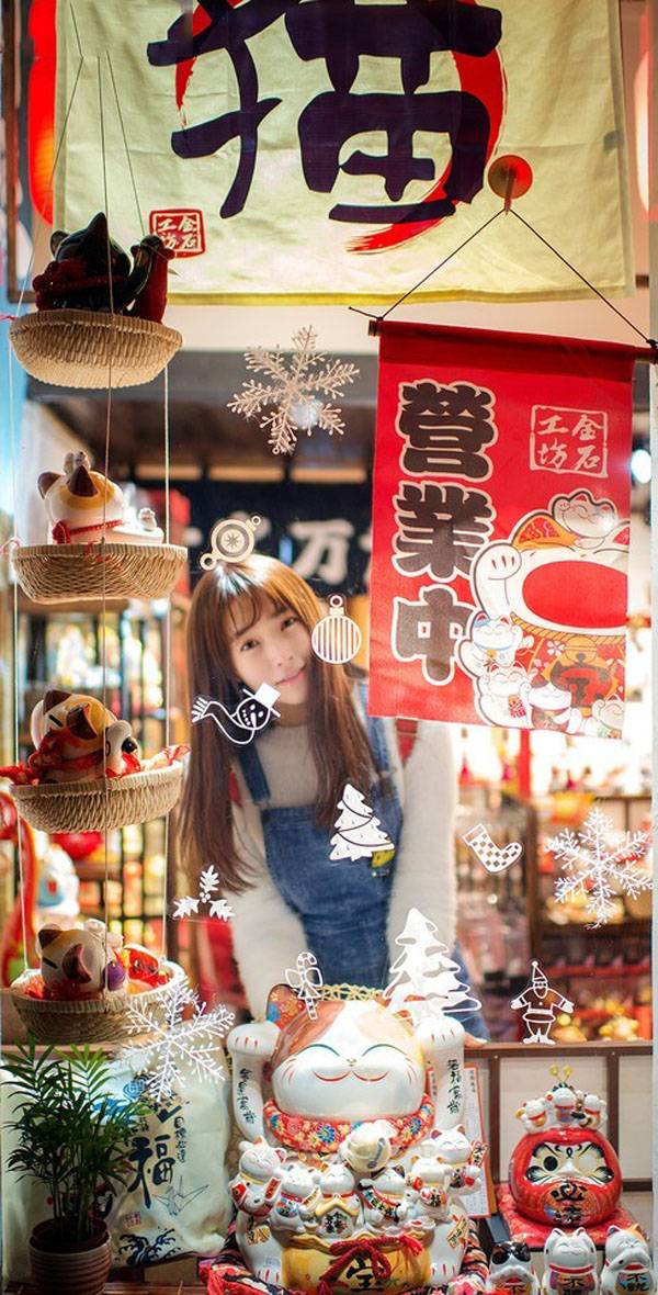 可爱招财猫女生-4