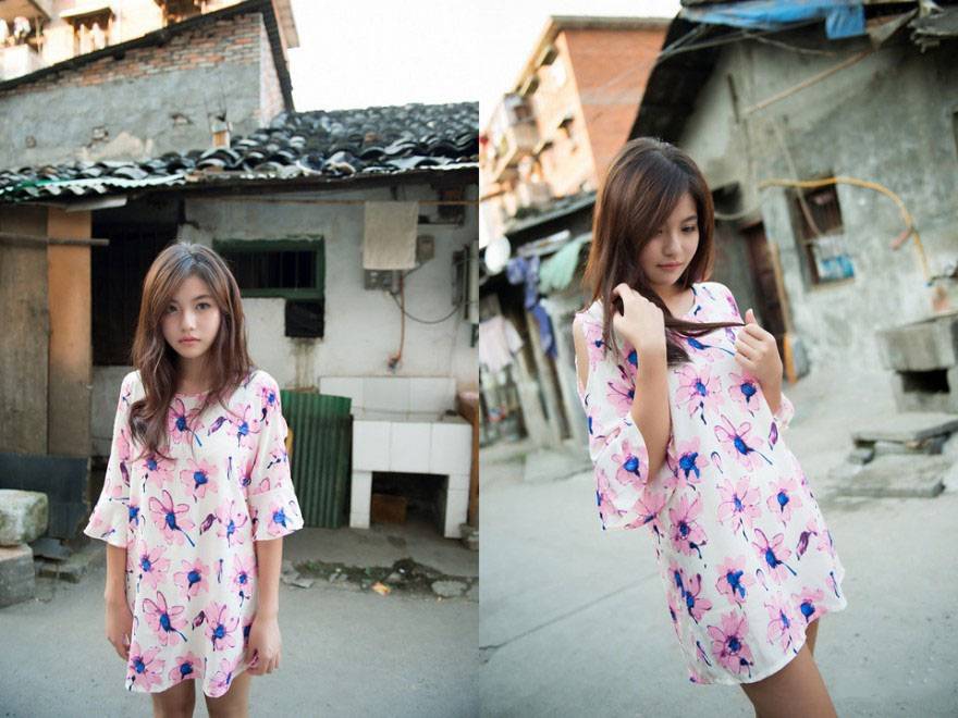 小可爱走在小路上