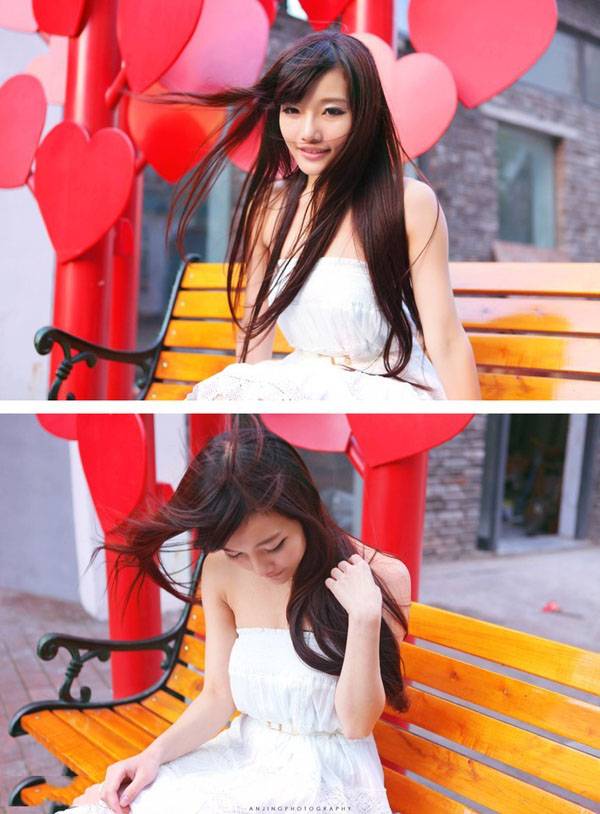 夏日微风吹起的撩人长发-2