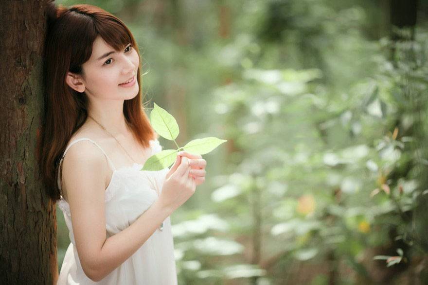 午后小清新女生甜美笑容-4