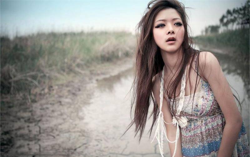 超强美少女模特户外唯美写真照-5