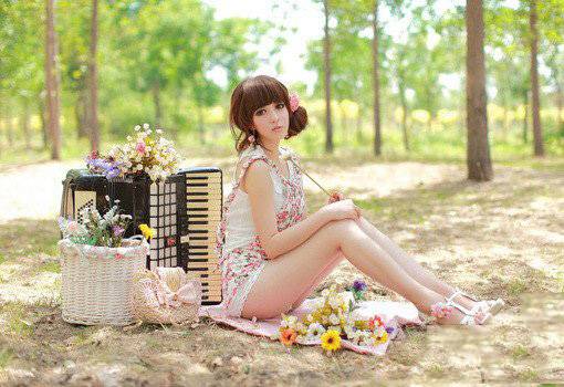 一组可爱小清新妹子很迷人-4