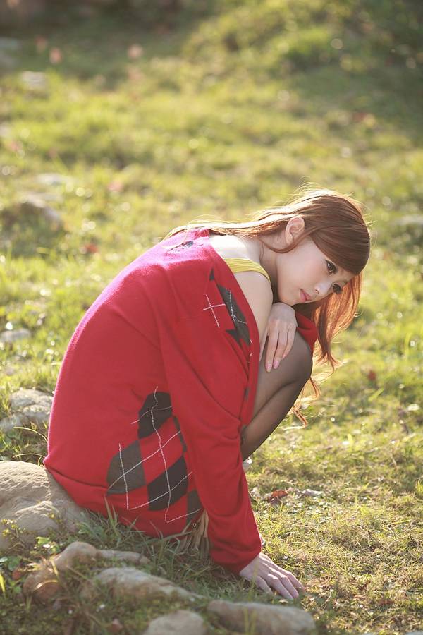 户外美女模特觺觺写真-3