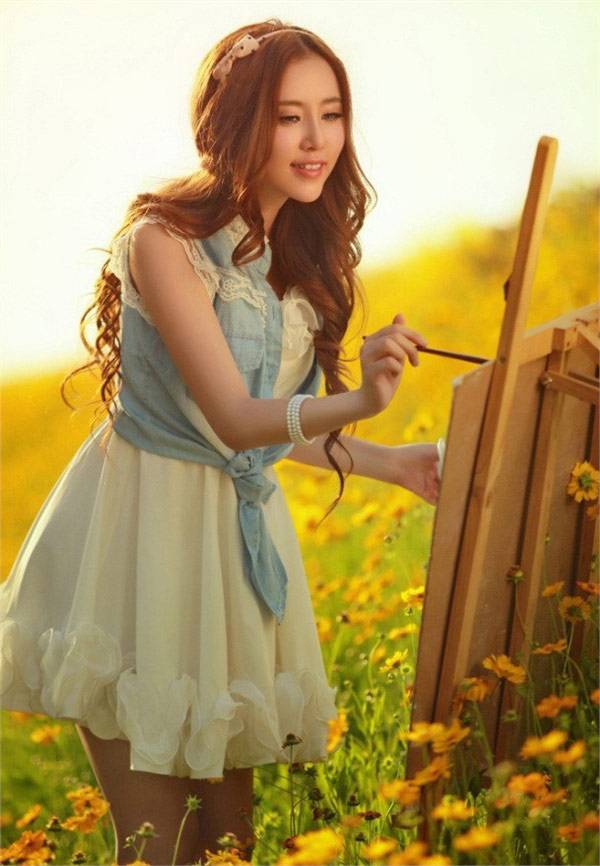 性感车模杨雅熙演绎浪漫美少女-9