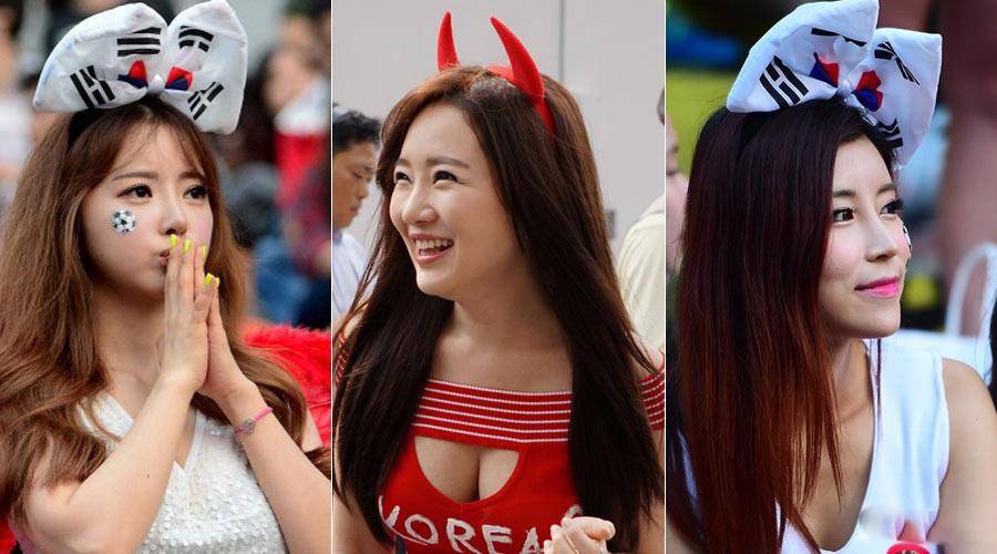 韩国乳神风骚助威世界杯 足球宝贝卖萌耍可爱-2