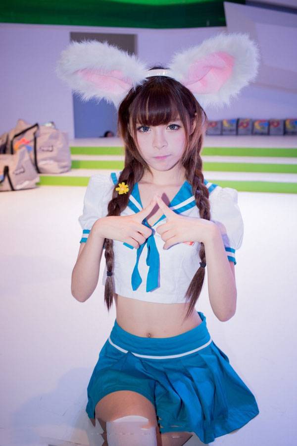 粉嫩可爱的兔女郎诱惑-8