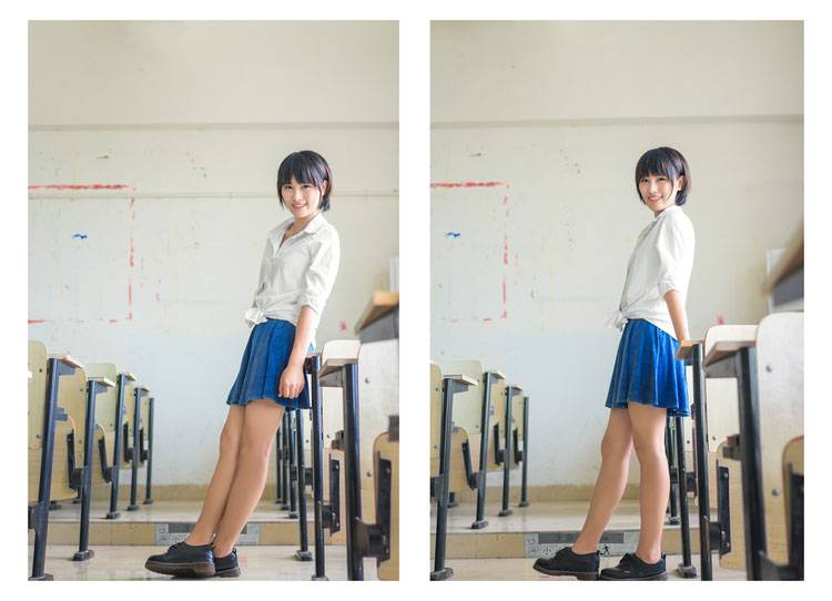 夏季校园新报道的纯美班花