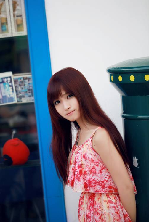 可爱少女陌生街道上的迷糊-5