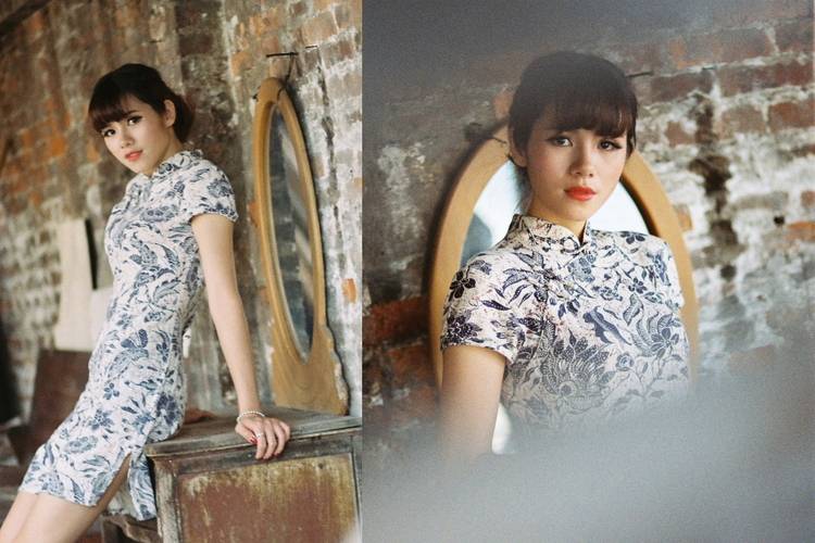 村口独自等待中的旗袍少女-10