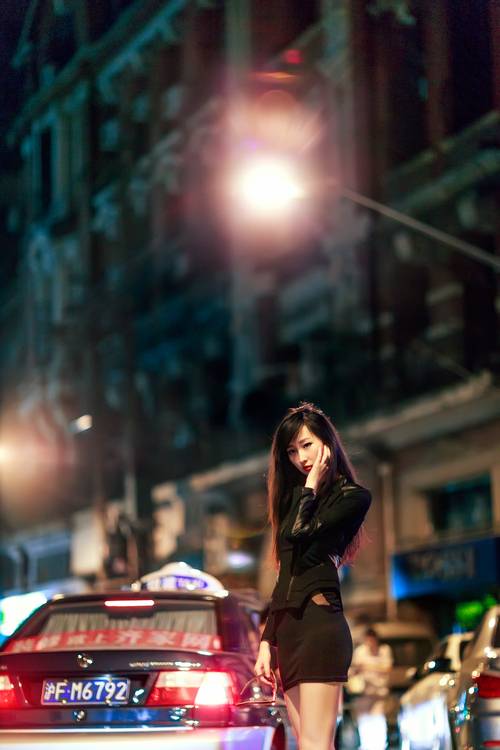 性感御姐夜幕下的黑色妖娆-4