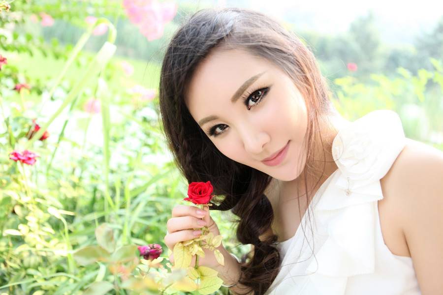 美女迷人户外小清新甜蜜写真-6