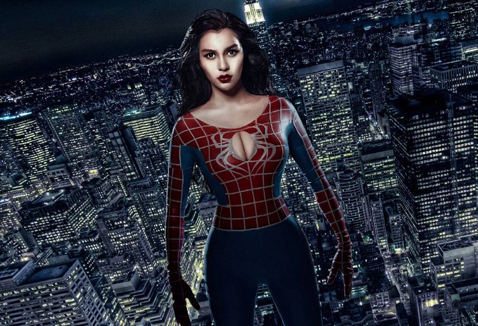 苏梓玲变女蜘蛛侠火辣性感