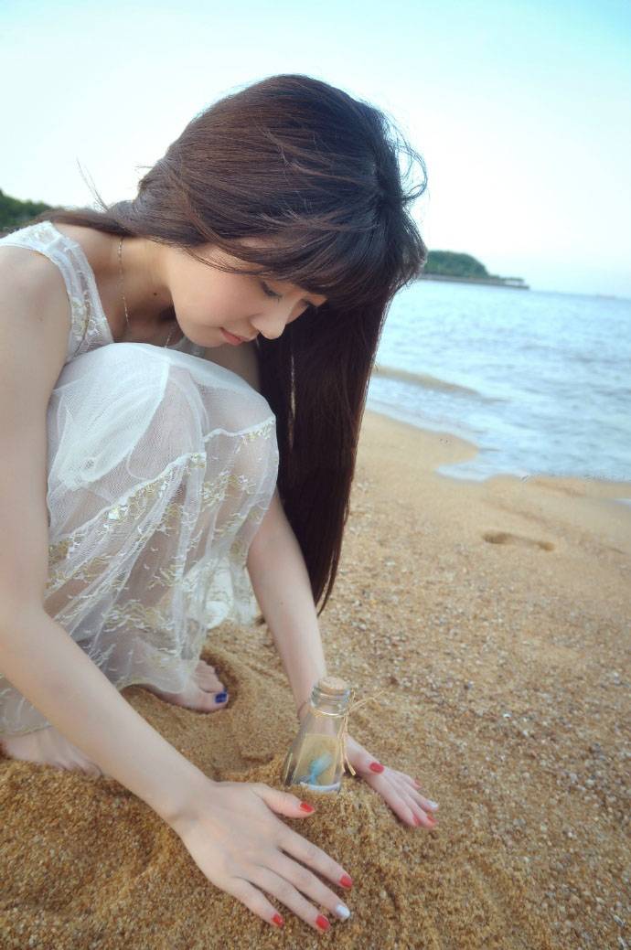 爱上漂流瓶的唯美少女-8