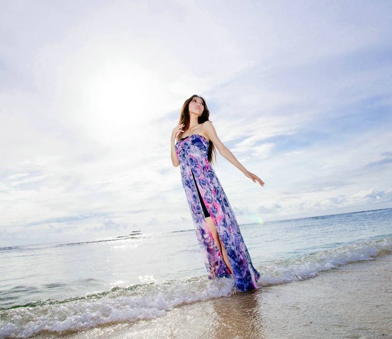 清新迷人美女海边清纯高清写真-10