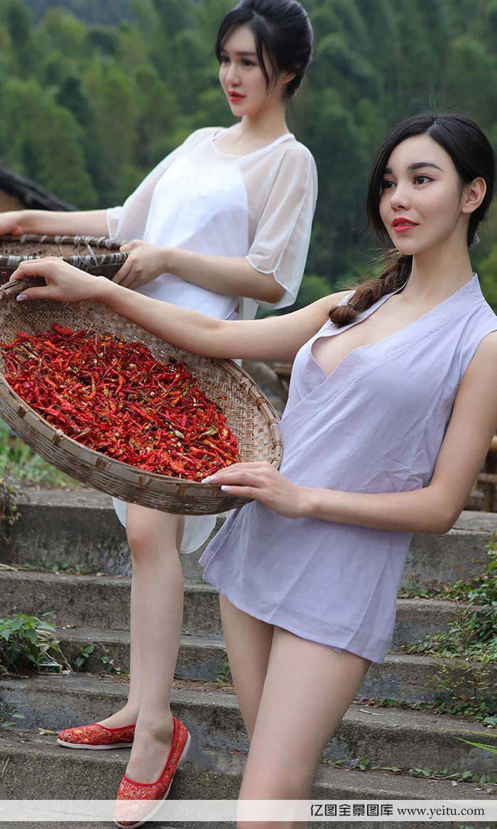 尤果网美女模特沈佳熹姐妹花乡下诱惑写真-11