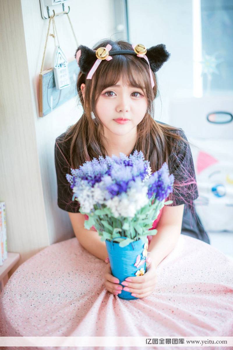 猫耳清纯美女嘟嘴卖萌青春气息十足-7