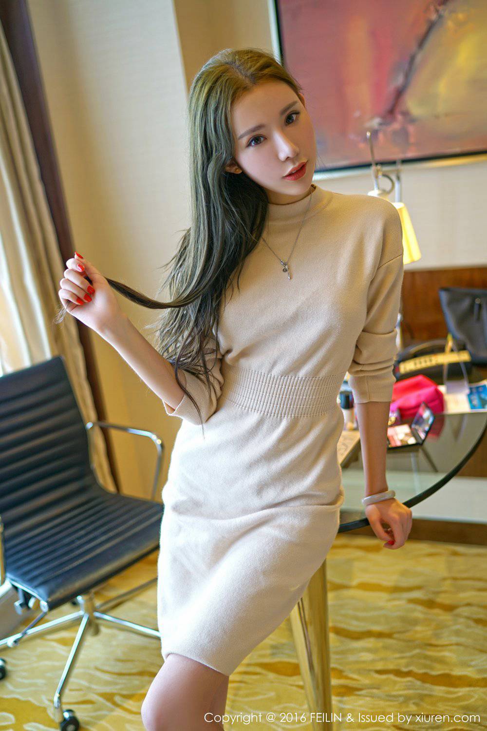 嗲囡囡美女模特萌琪琪白皙美胸修长美腿-5