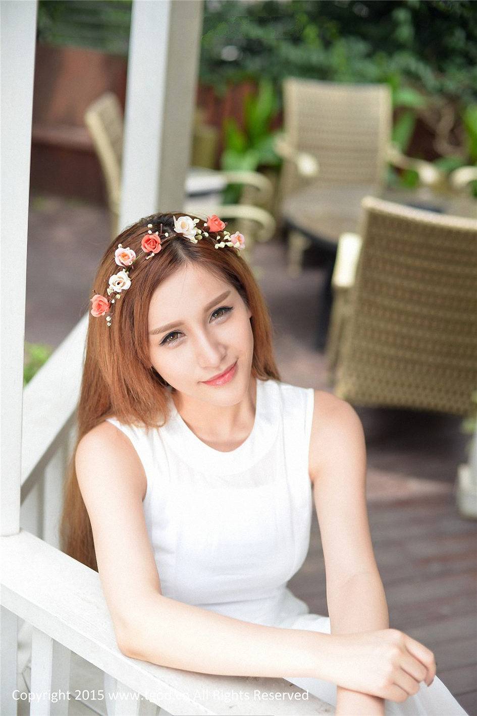 推女神大胸嫩模艾希ICE浙西民宿室外阳光写真-5