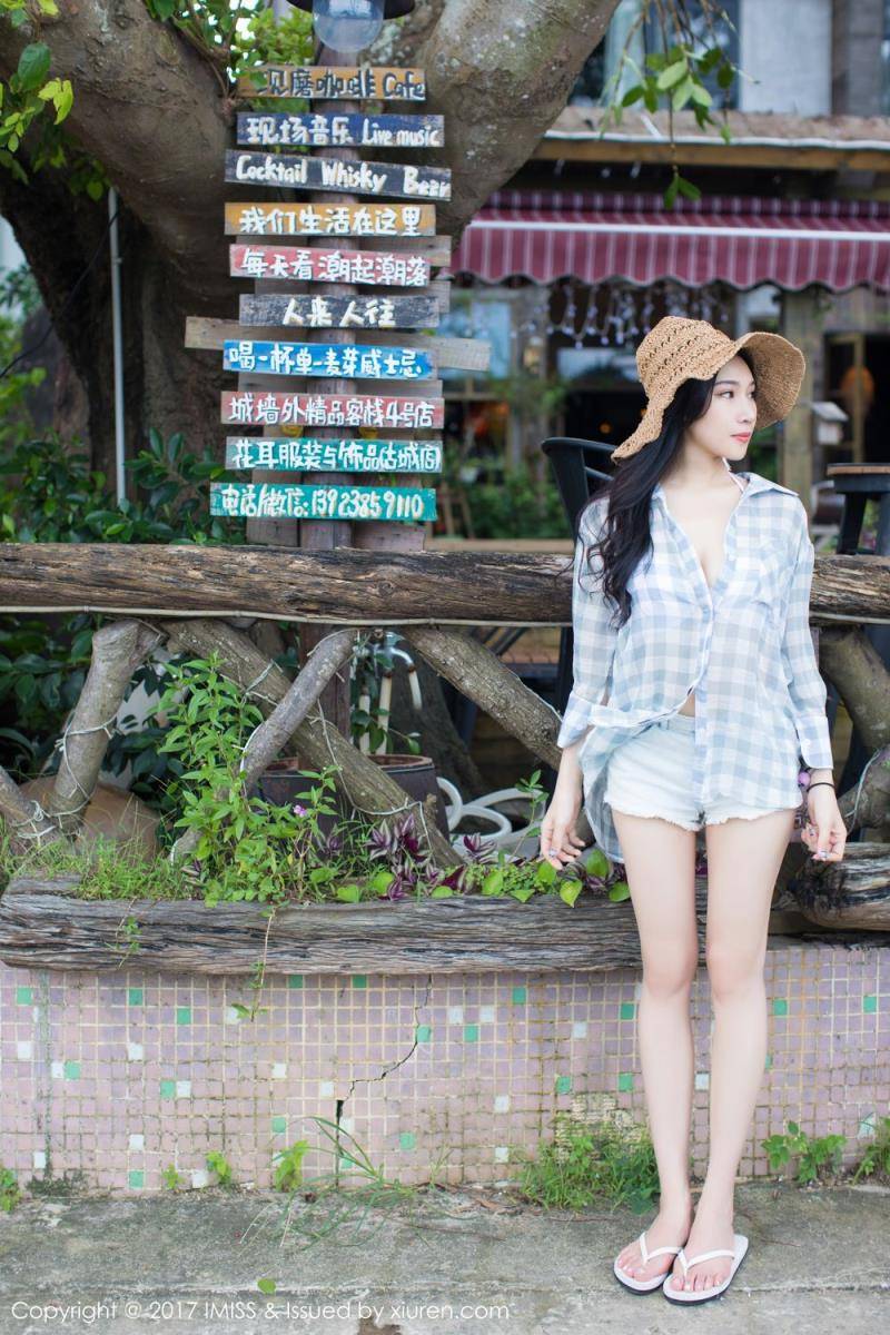 爱蜜社气质美女小狐狸Sica沙滩比基尼七夕献礼-19