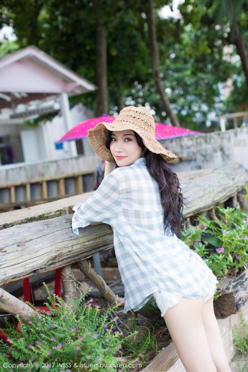 爱蜜社气质美女小狐狸Sica沙滩比基尼七夕献礼-14