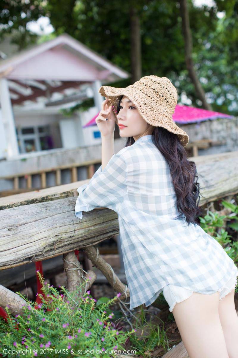 爱蜜社气质美女小狐狸Sica沙滩比基尼七夕献礼-15