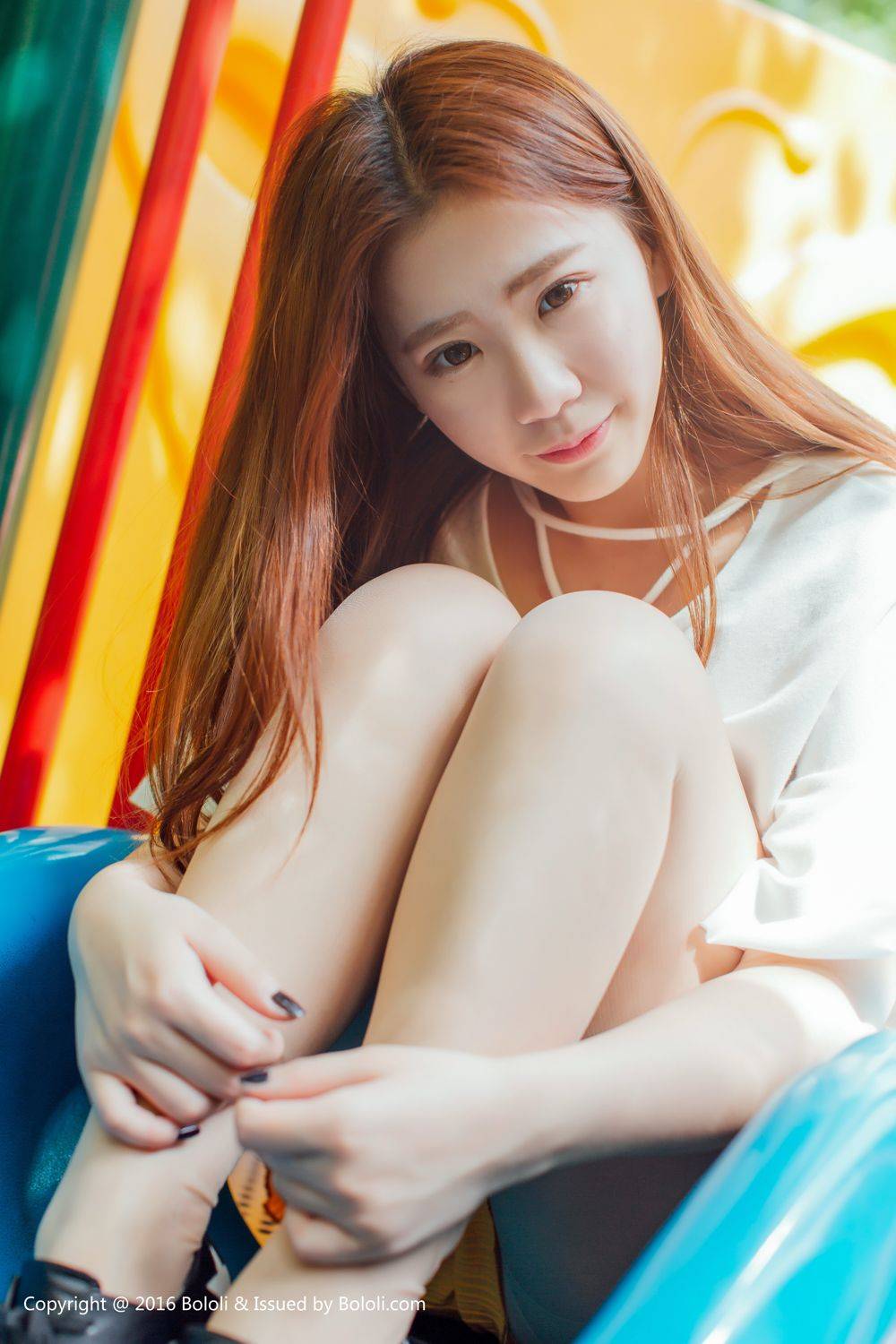 激萌文化菠萝社清新少女董晨莉清新养眼街拍-18