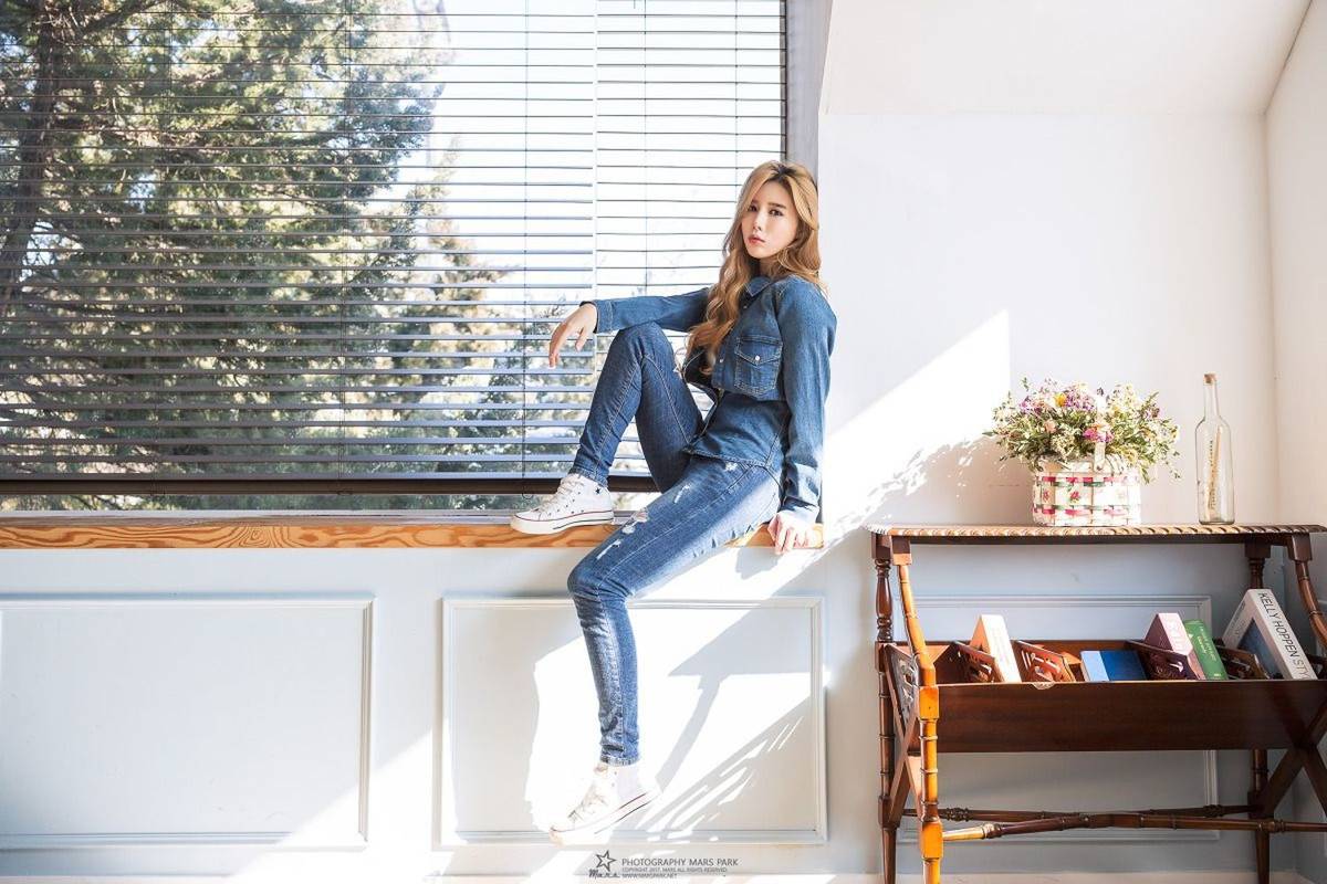 南韩美女模特宋珠娥白皙长腿家居系列性感写真-28