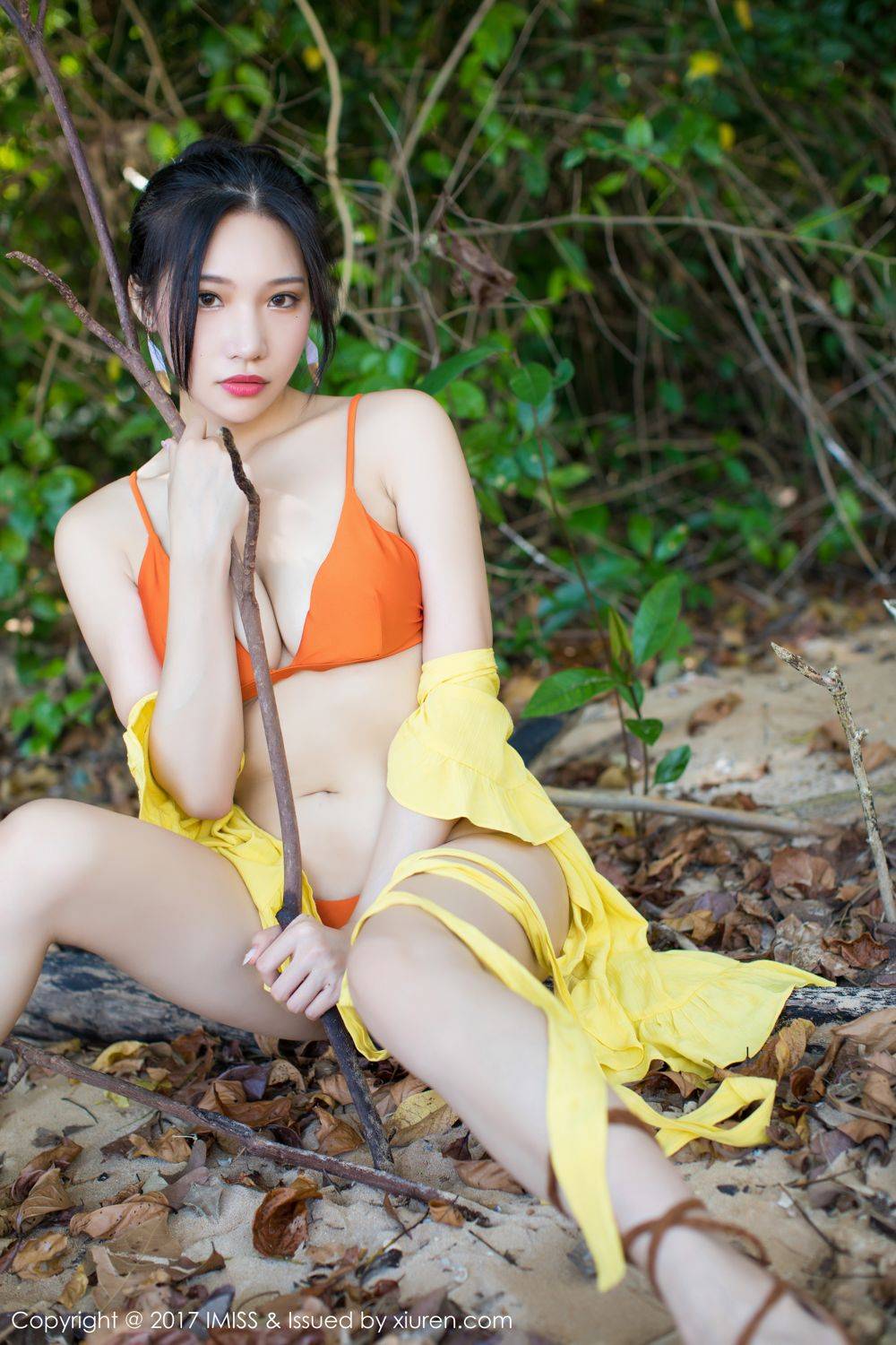 爱蜜社美女模特小狐狸Sica比基尼湿身诱惑甲米旅拍-51