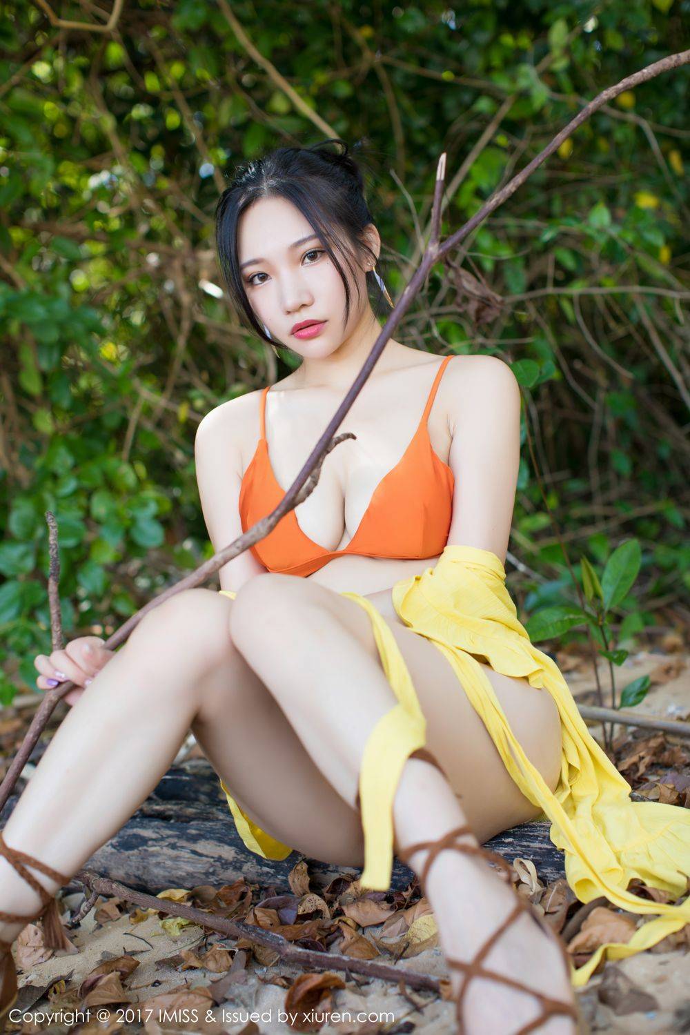 爱蜜社美女模特小狐狸Sica比基尼湿身诱惑甲米旅拍-53