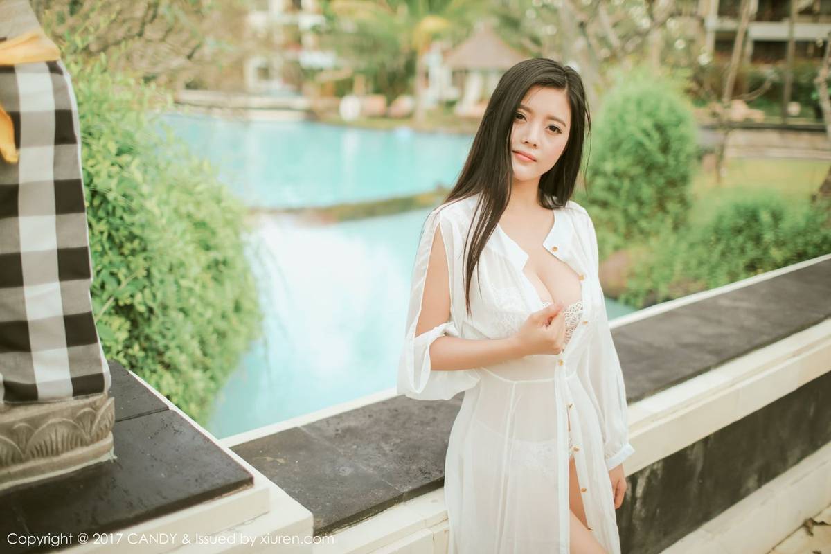 糖果画报宅男女神林美惠子波涛胸涌内衣诱惑巴厘岛旅拍-35