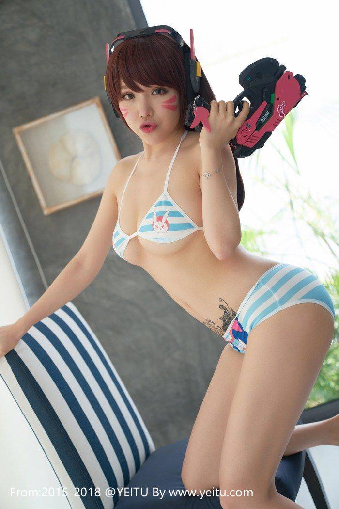 花漾show女神妮小妖(黄乐然)情趣内衣丝袜美腿吉普岛旅拍-14