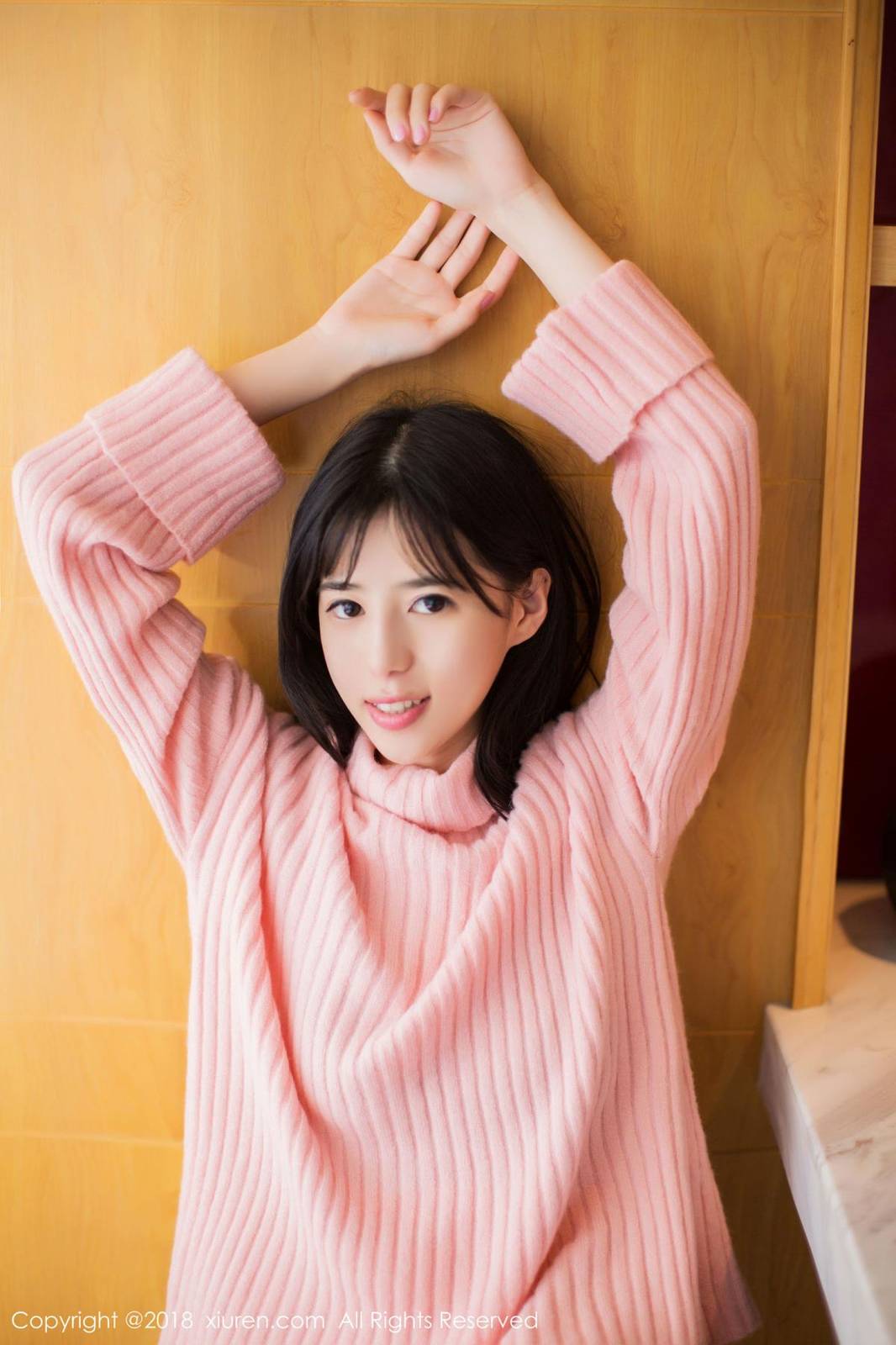 秀人网美女模特Ellie艾栗栗护士装制服粉色内衣诱惑写真-25