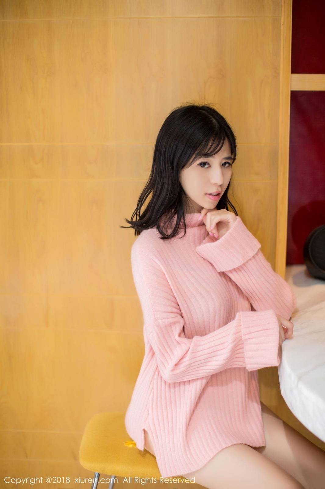 秀人网美女模特Ellie艾栗栗护士装制服粉色内衣诱惑写真-22