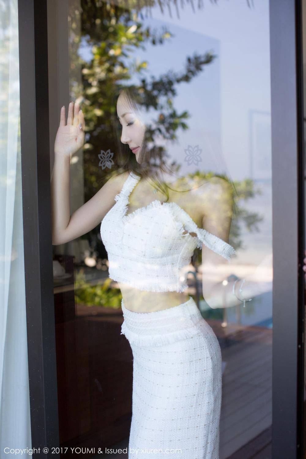 尤蜜荟性感女神Yumi尤美镂空针织裙马尔代夫户外旅拍-26