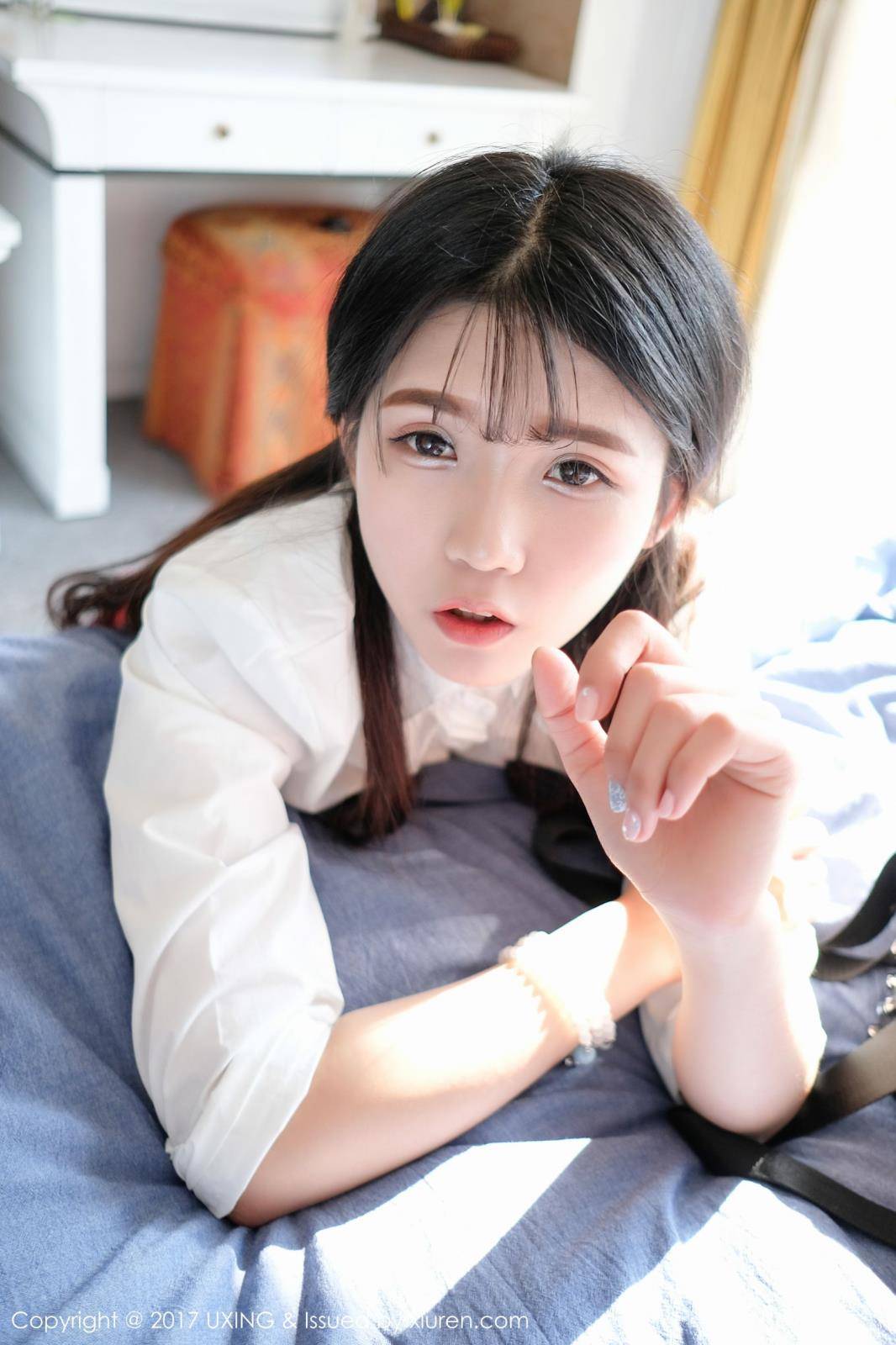 优星馆性感美女可爱的小叶子学生装童颜巨乳私房照-19