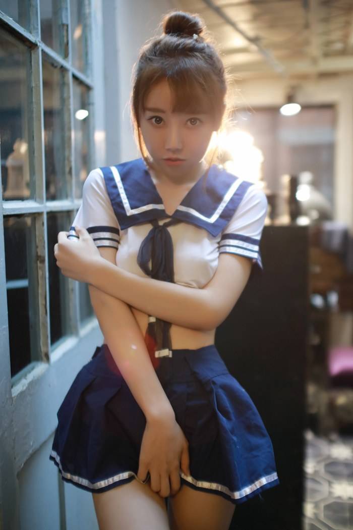 模范学院美女模特夏笑笑Summer学生装制服诱惑大尺度写真-7