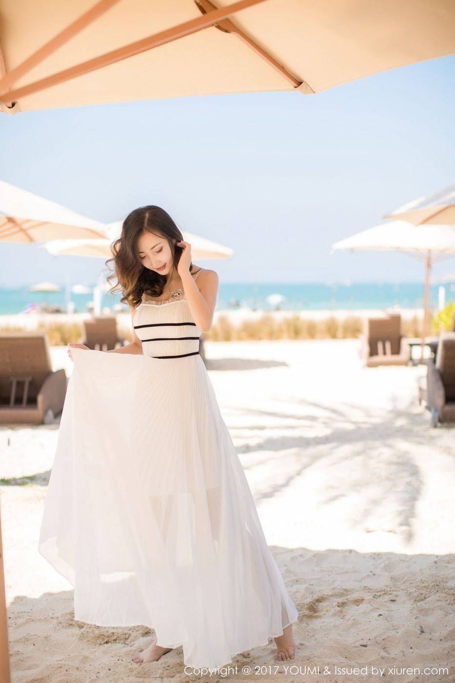 尤蜜荟性感美女Yumi尤美海滩比基尼内衣诱惑迪拜旅拍-28