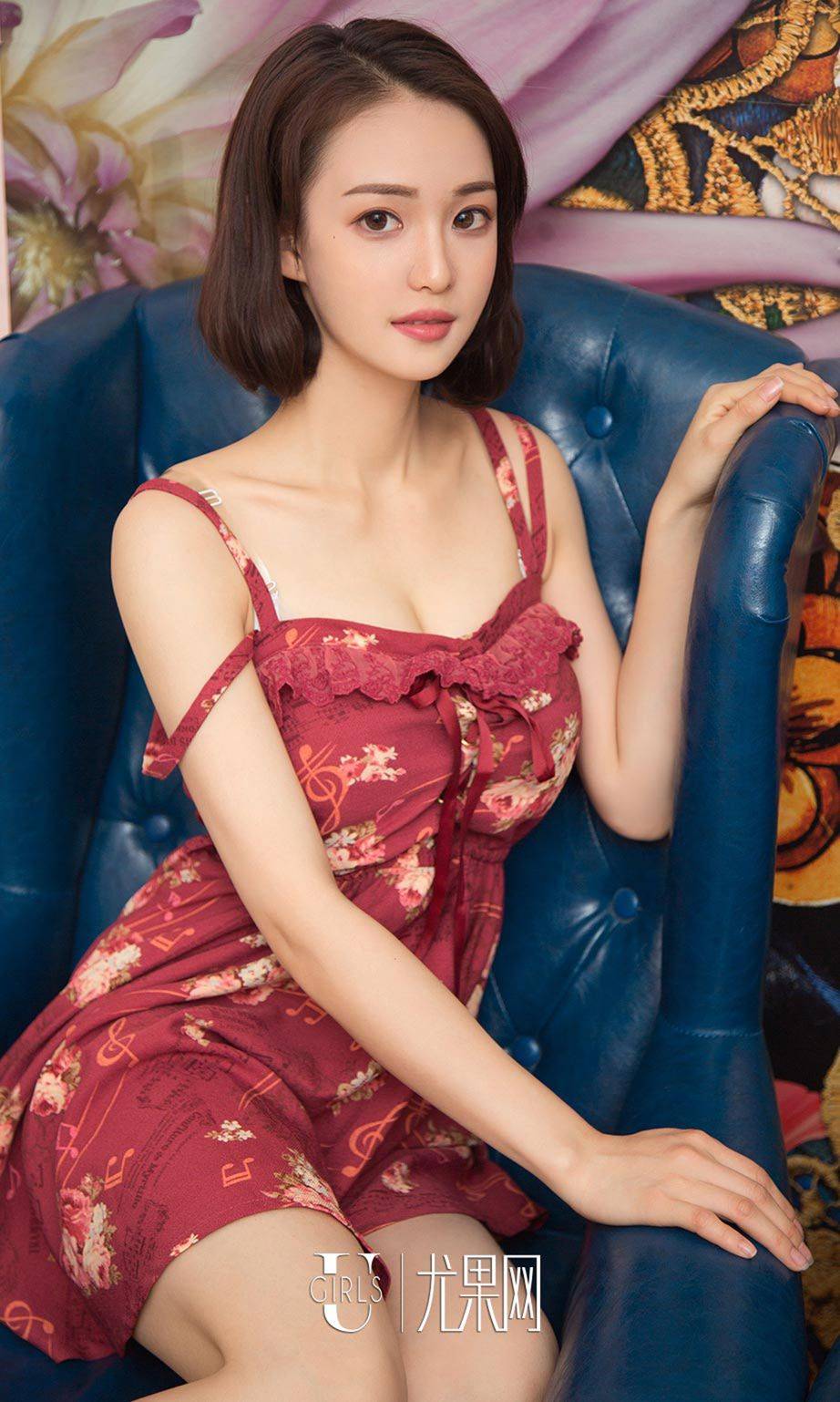 尤果网美女模特筱筱甜白衬衫黑色内衣诱惑清新气质写真-29