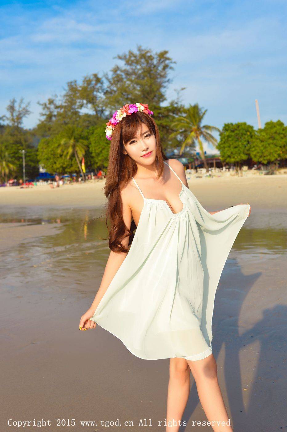 推女神美女模特程小烦火热身材沙滩巨乳普吉岛旅拍第一刊-41