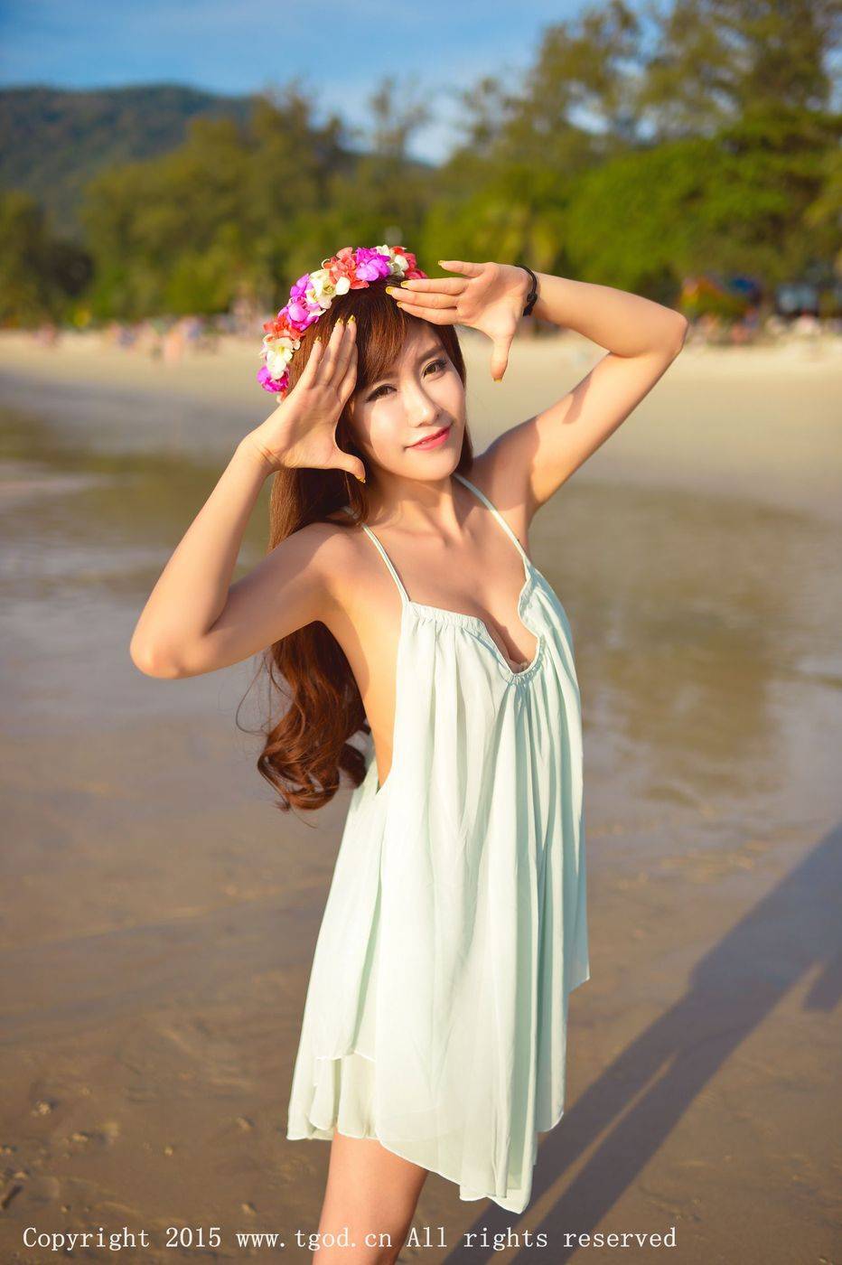 推女神美女模特程小烦火热身材沙滩巨乳普吉岛旅拍第一刊-42