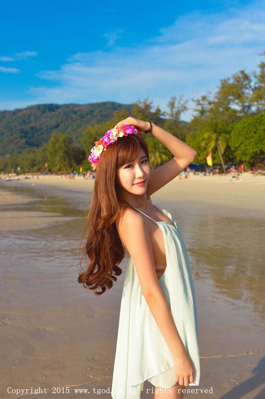 推女神美女模特程小烦火热身材沙滩巨乳普吉岛旅拍第一刊-39
