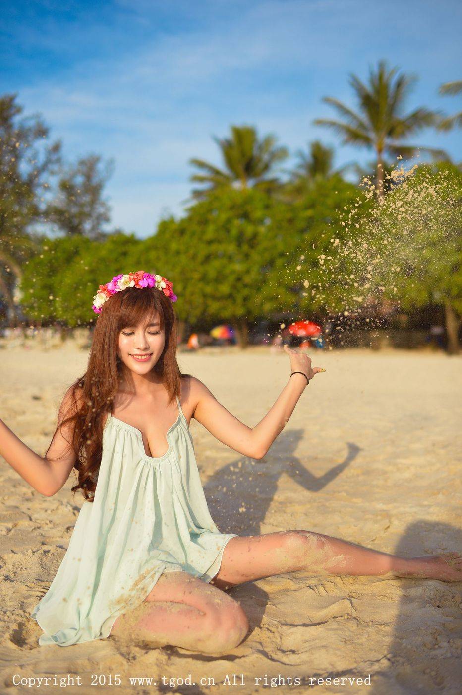 推女神美女模特程小烦火热身材沙滩巨乳普吉岛旅拍第一刊-48