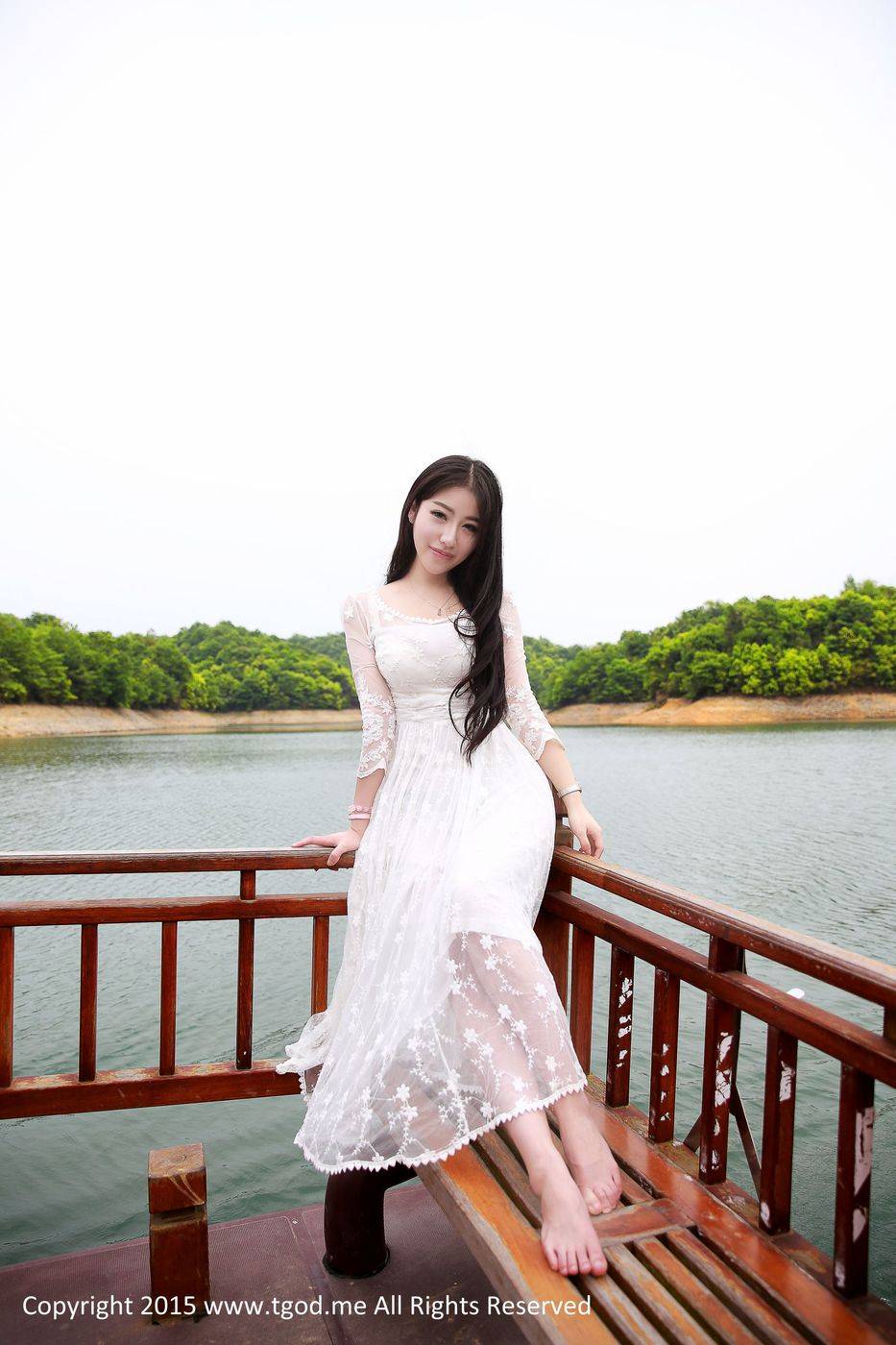 推女神性感姐妹花鲁思羽&夏静jolie清新长裙花源谷唯美写真