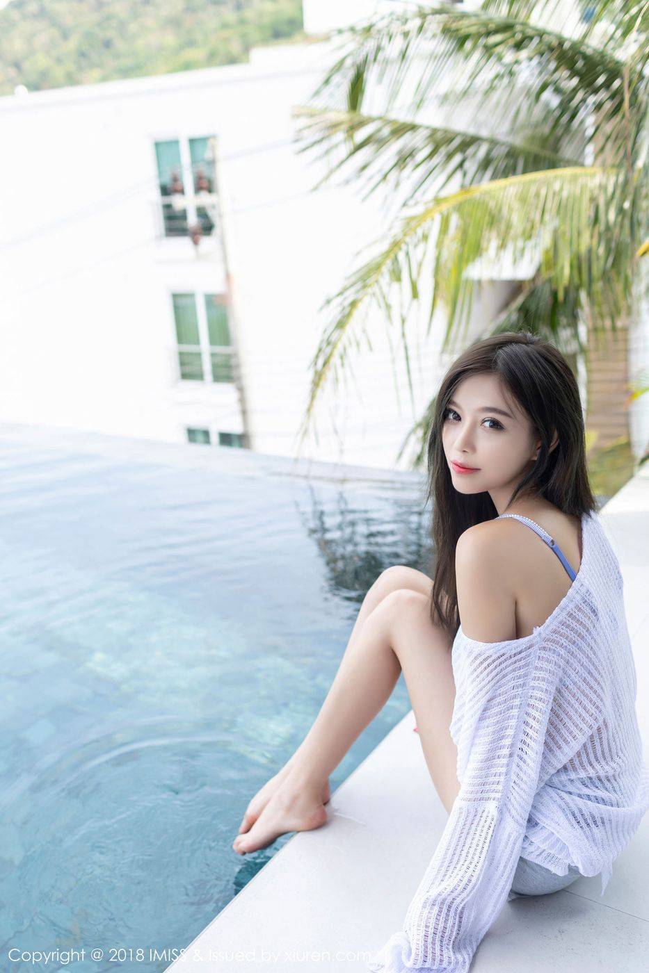 秀人网甜美女神杨晨晨sugar傲人美胸性感薄纱比基尼私房美图