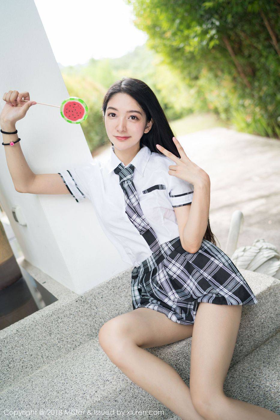 魅妍社性感女神Angela小热巴学生装沙滩制服诱惑甲米旅拍-20