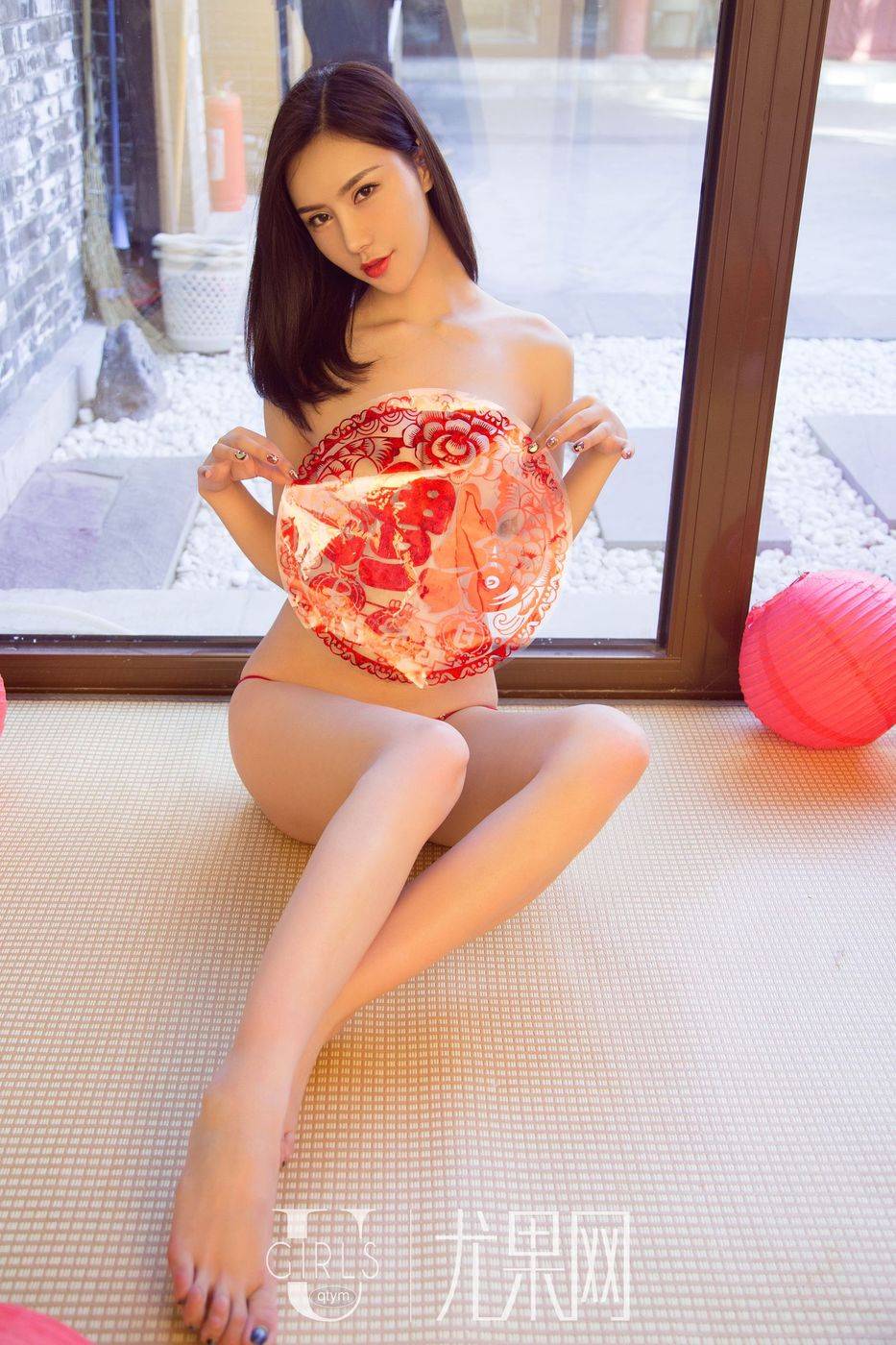 尤果网性感姐妹花安柔Anrou&Angela小热巴内衣诱惑春节特辑-41