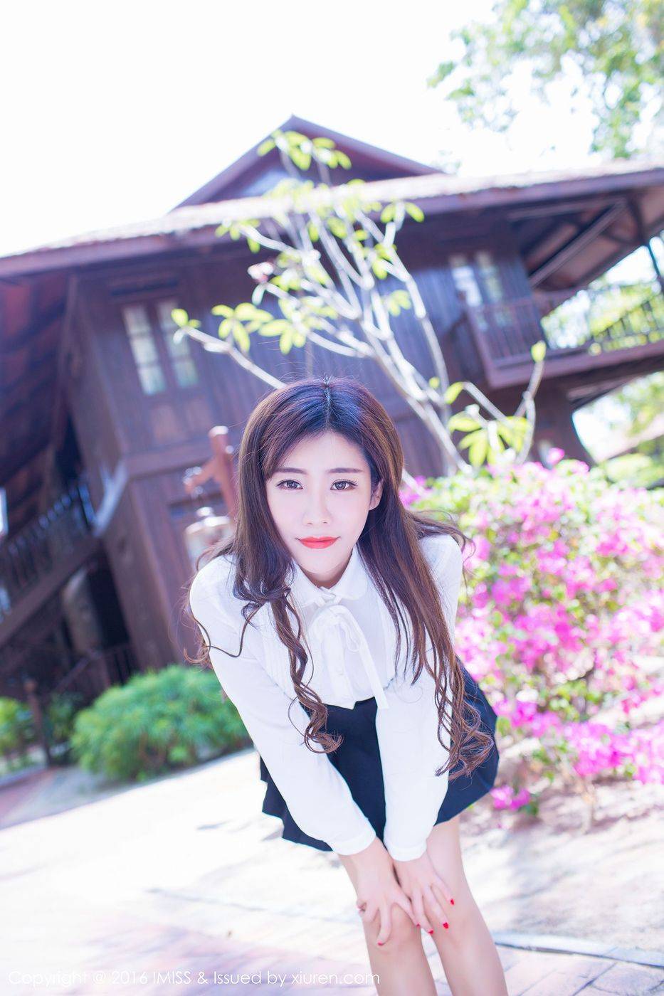 爱蜜社性感美女程小烦不烦比基尼白衬衫兰卡威制服旅拍-25