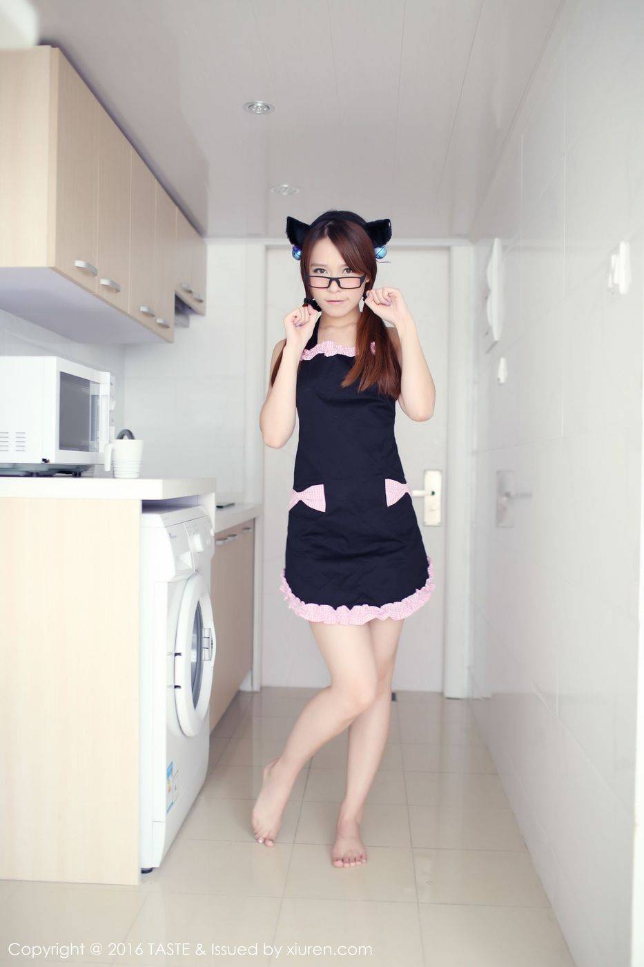 顽味生活新人模特Carol酱死库水厨娘制服诱惑首套写真-20