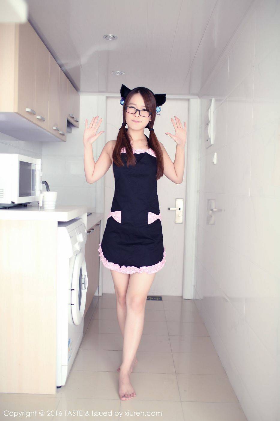 顽味生活新人模特Carol酱死库水厨娘制服诱惑首套写真-22