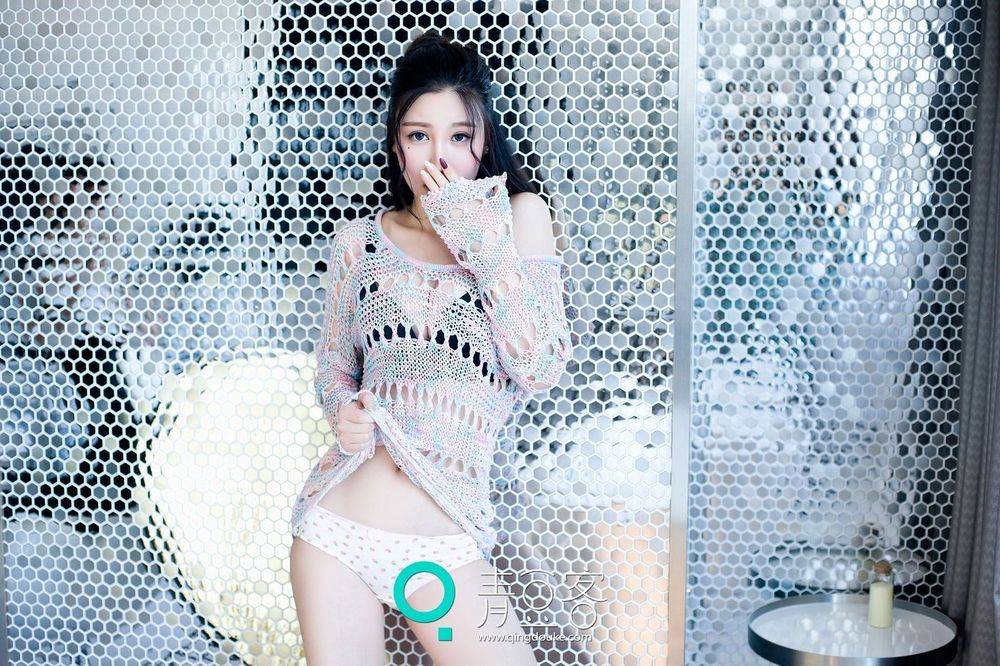 青豆客美女模特美昕Yumi美胸翘臀修长美腿内衣诱惑套图-47